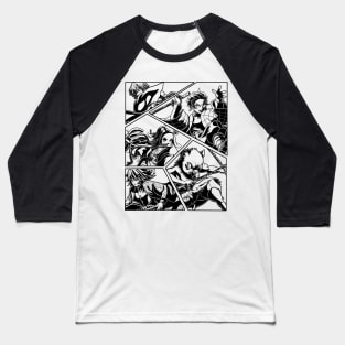 Demon Slayer Tanjiro Team Line Art Baseball T-Shirt